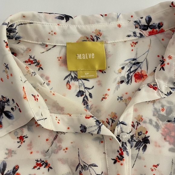 Anthropologie Maeve Dellaroe Floral Button-down size S - Picture 8 of 12